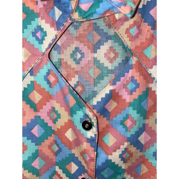 Haut Western Vintage Circle T By Marilyn Lenox - Crop Top à Boutons - Taille M